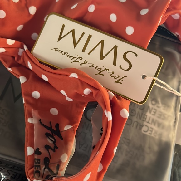 NWT FOR & LEMONS mariposa polka dot cheeky swim bottoms size large - Picture 6 of 7